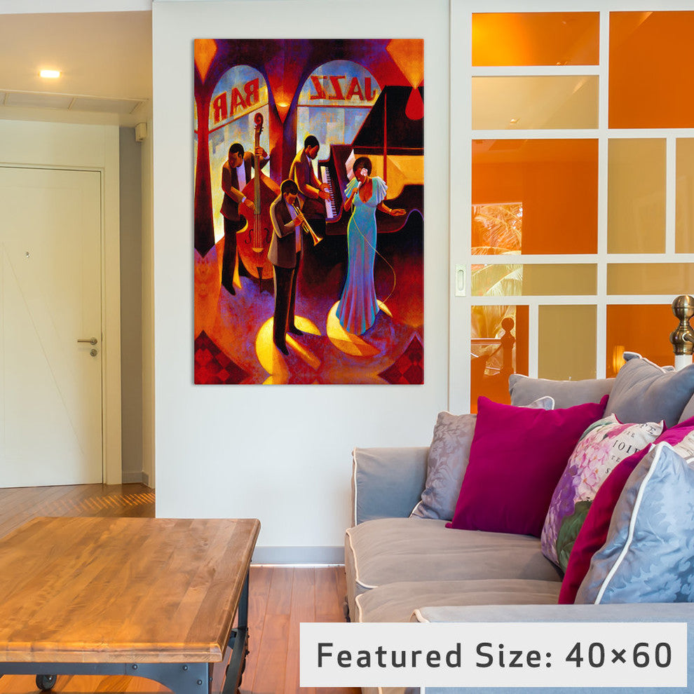 "At The Top" by Keith Mallett, 26x18x1.5"