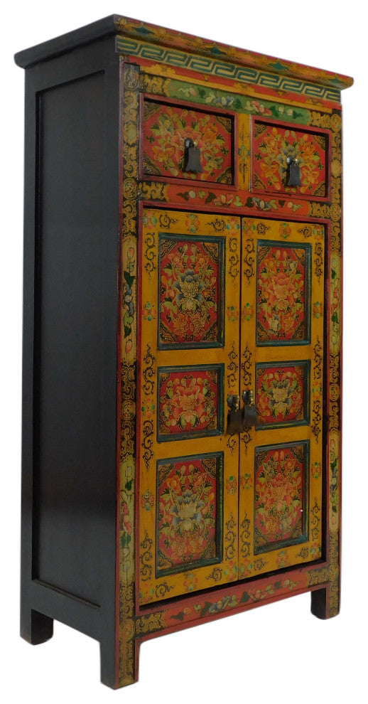 Tibetan Floral Hall Chest