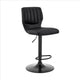 Benzara BM240739 21" Metal and Leatherette Swivel Bar Stool, Black