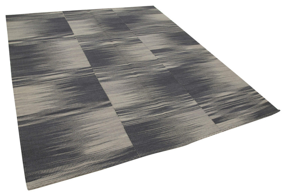 Rug N Carpet - Handmade Turkish 6' 11'' x 8' 1'' Flatweave Wool Kilim Rug