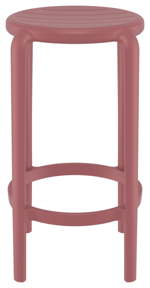 Tom Resin Counter Stool, Set of 2, Black, Marsala