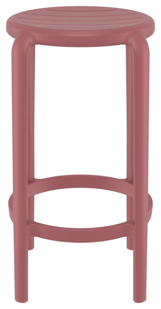 Tom Resin Counter Stool, Set of 2, Black, Marsala