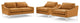 Harness 3 Piece Stainless Steel Base Leather Set - Tan