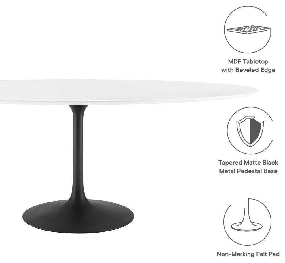 Lippa 78" Oval Wood Dining Table
