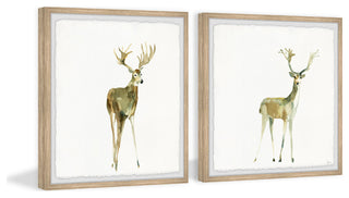 Little Deer Diptych, 2-Piece Set, 18x18 Panels