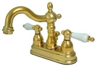 Heritage Two Handle 4" Centerset Lavatory Faucet with Brass Pop-up