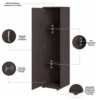 Bush Business Furniture Universal Narrow Garage Storage Cabinet with Door...
