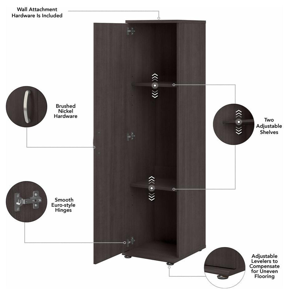 Bush Business Furniture Universal Narrow Garage Storage Cabinet with Door...