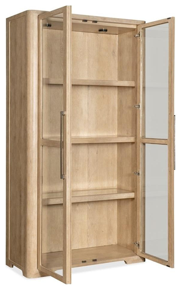 Retreat Glass Door Display Cabinet in Beige by Hooker Furniture