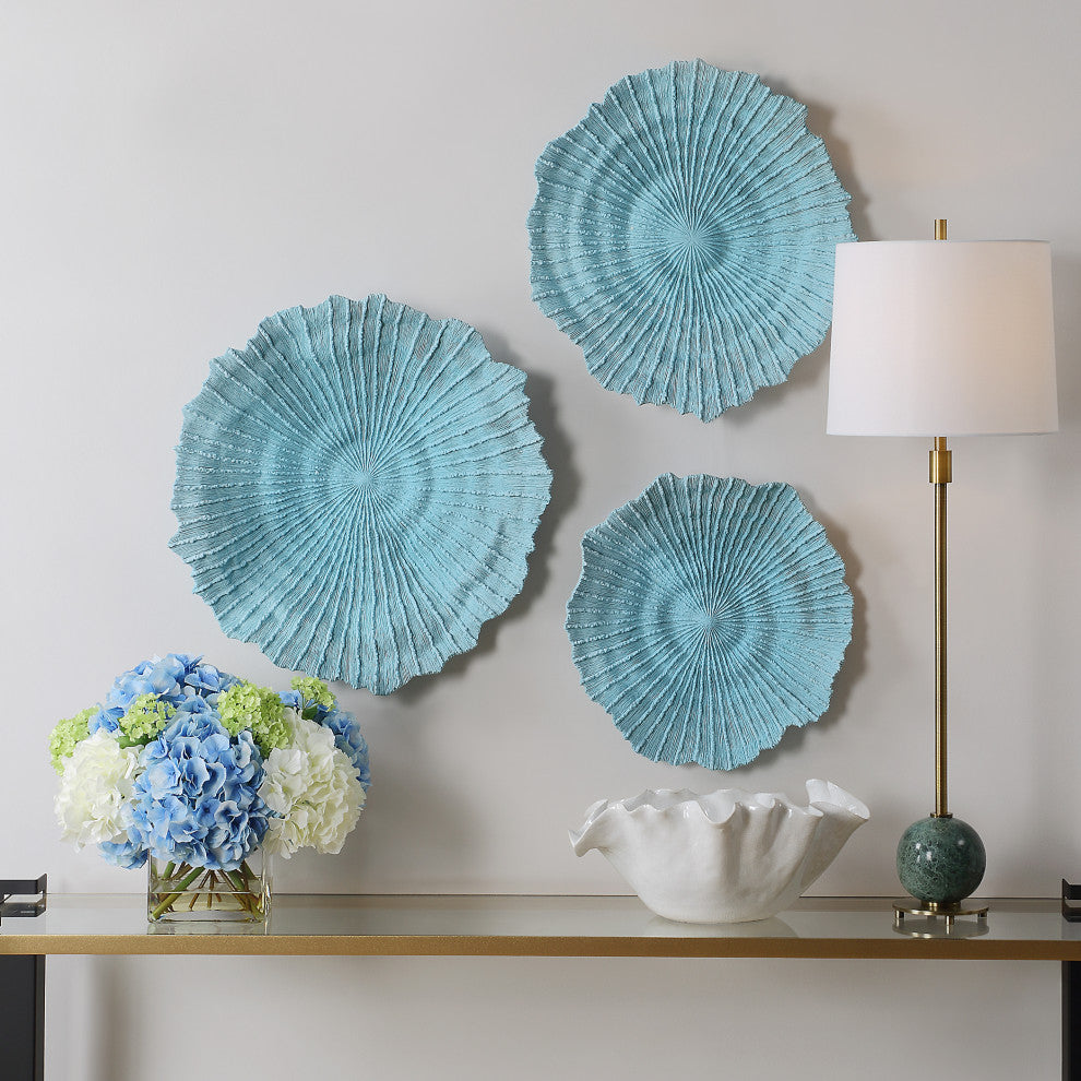 Uttermost Ocean Gems Blue Wall Decor Set of 3