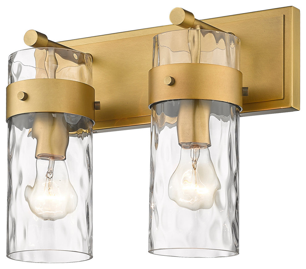 Zlite 3035-2V-RB 2-Light Vanity, Clear