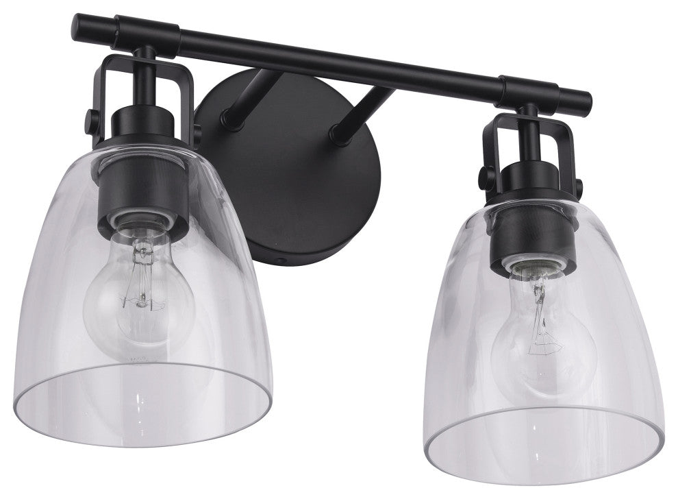 Modern Farmhouse Black 2-Light Vanity Light Wall Sconces