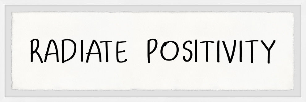 "Power of Positivity" Framed Painting Print, 45x15
