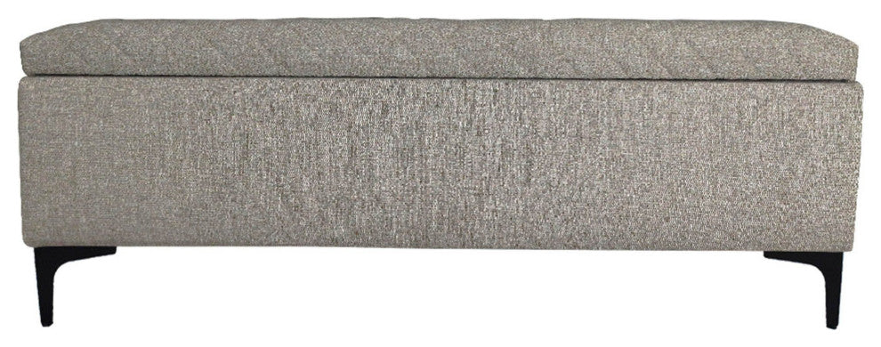 Reece Upholstered Storage Bench, Tan