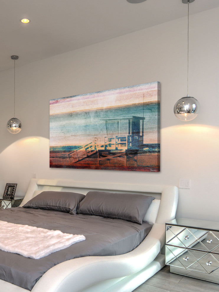 "Beach Safety" Print on Canvas, 18"x12"