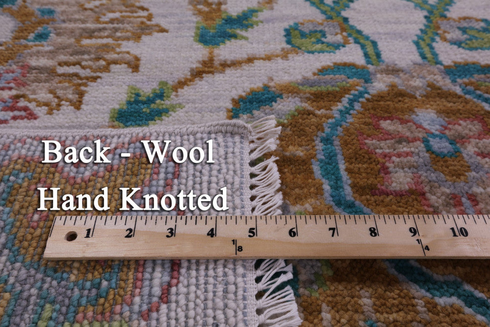 7' 10" X 9' 6" Handmade William Morris Wool Rug - Q15650