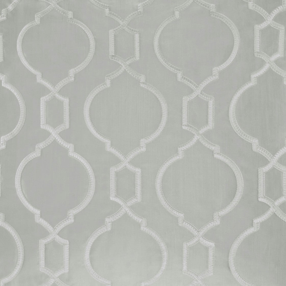 Croscill Montague Ogee Embroidered Euro Sham, Silver