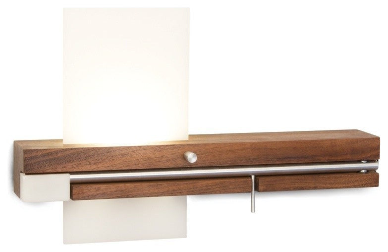 Levo LED Wall Sconce Reading Light With USB Charger, Hardwired, Right Orientation
