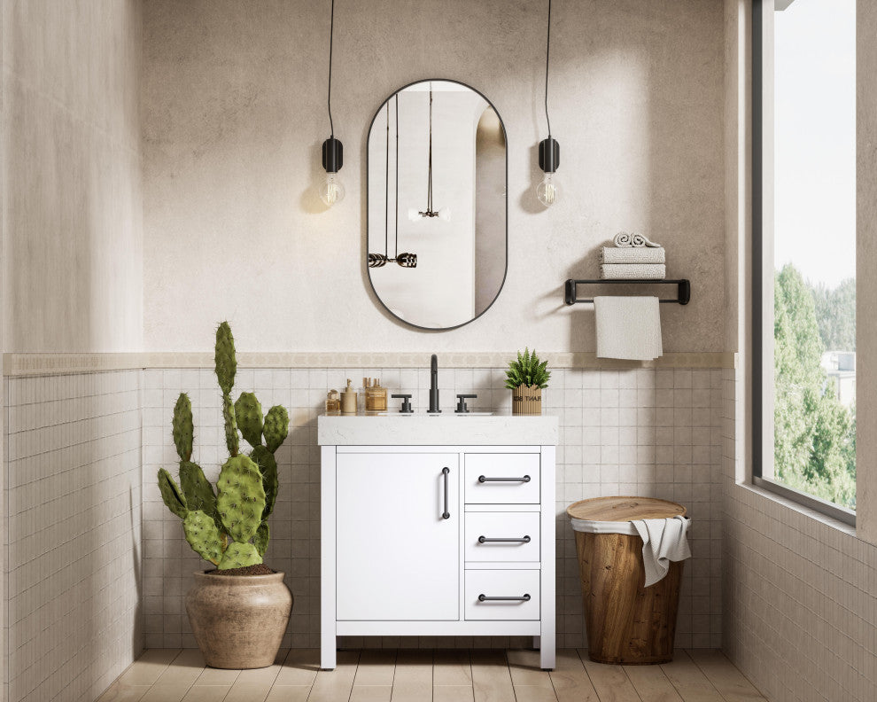 Home Living 32" Single Bathroom Vanity, White
