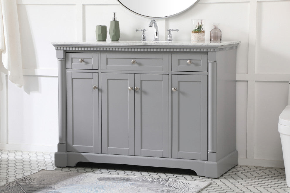 Home Living 48" Single Bathroom Vanity, Gray