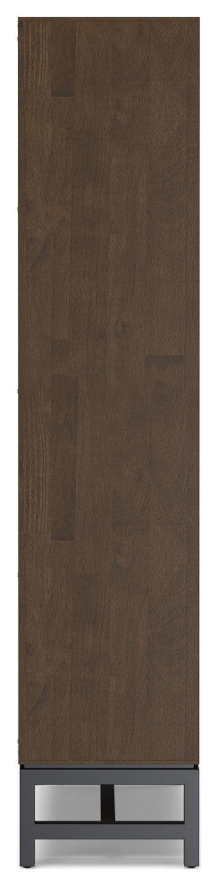 Banting SOLID HARDWOOD Mid Century Open Shelf Bookcase in Walnut Brown