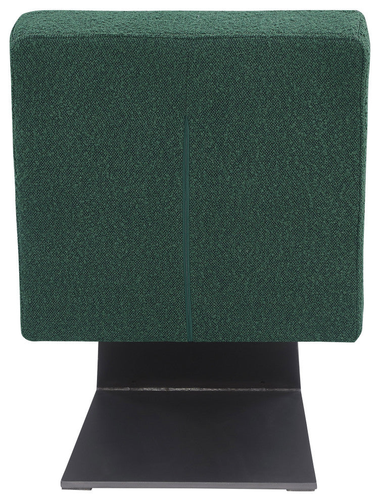Zeal Boucle Fabric Upholstered Accent Chair, Green