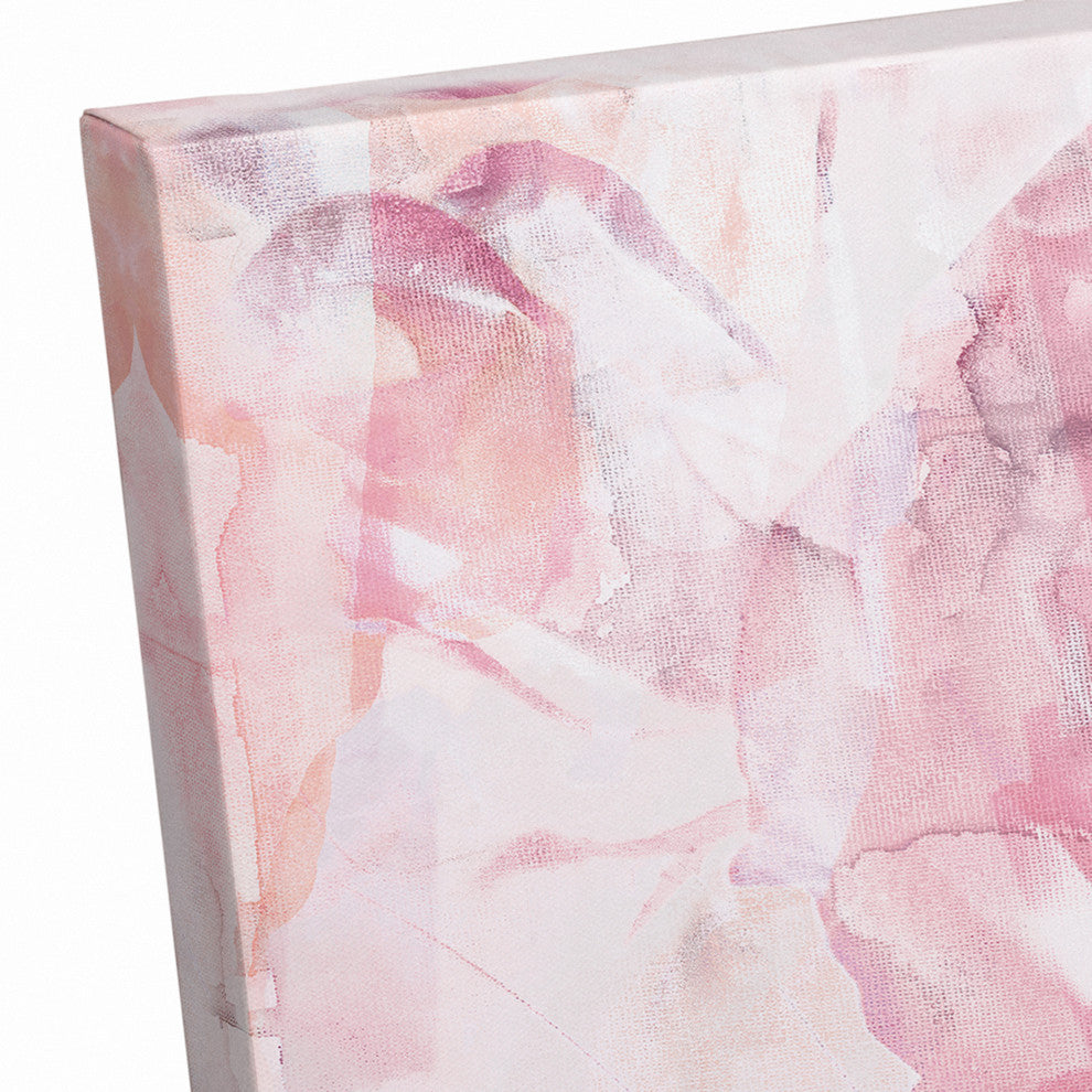 Pink Flower Watercolor 16x16 Canvas Wall Art