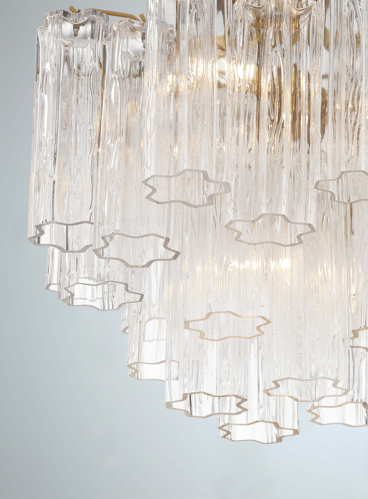 CRYSTORAMA Addis 4 Light Aged Brass Chandelier