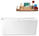 59" Streamline Freestanding Tub and Tray With Internal Drain