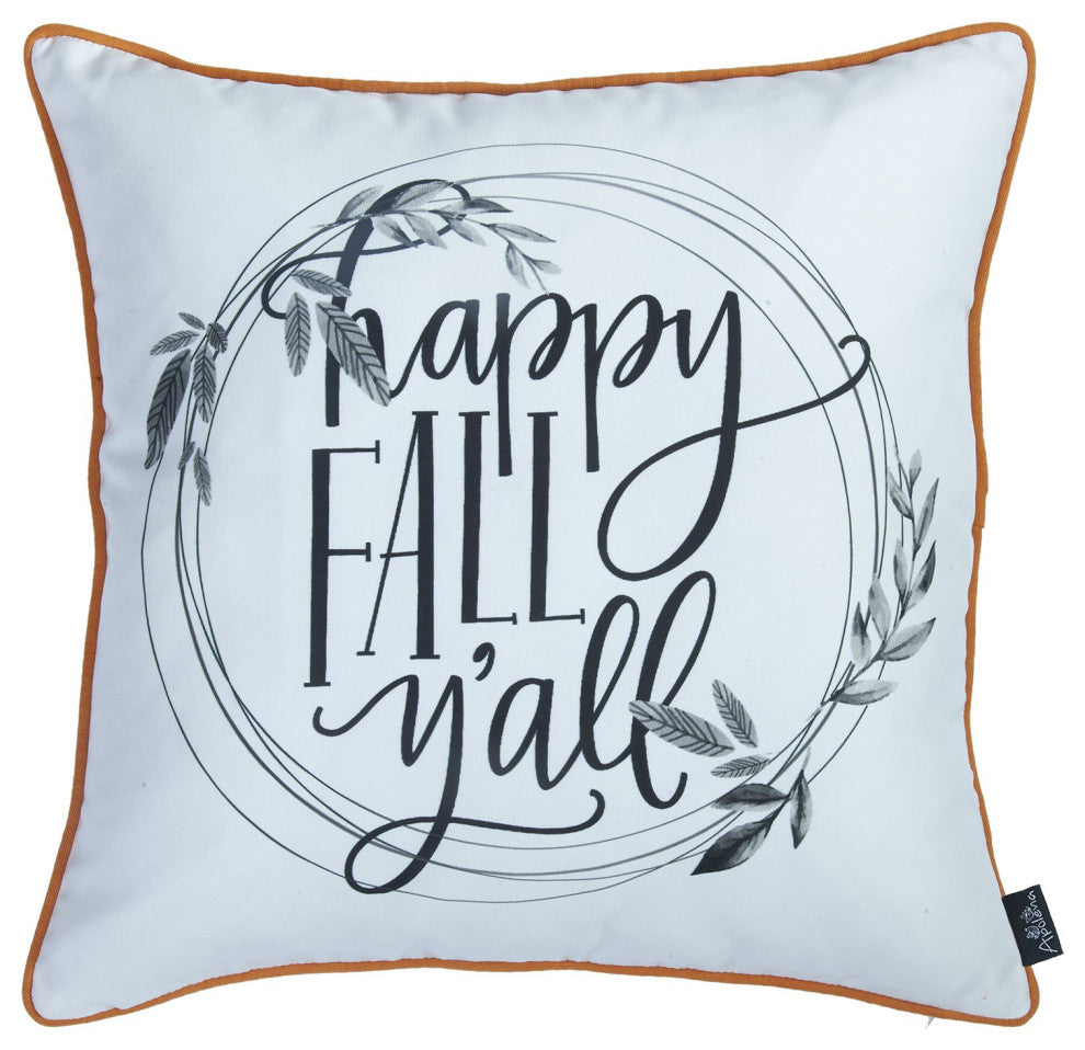 Set Of 4 18" Christmas Snowflakes Throw Pillow Cover In Blue, Orange, White