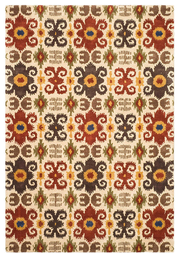 Safavieh Soho Soh445A Rug, Ivory/Red, 3'6"x5'6"