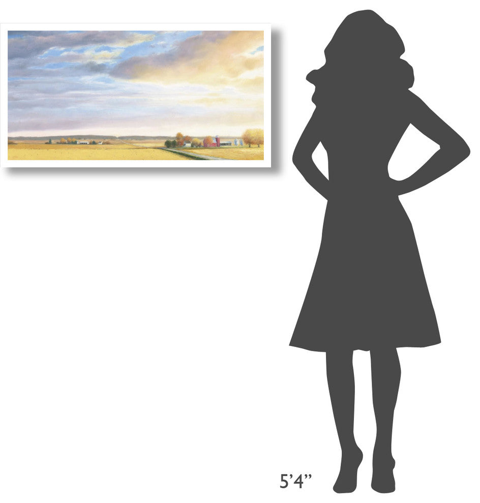 "Heartland Landscape Sky" Digital Paper Print by James Wiens, 38"x20"