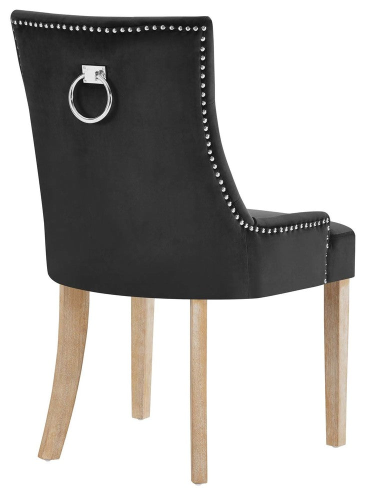 Pose Dining Chairs Velvet, Set of 2, Black