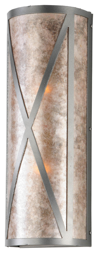 6 Wide Saltire Craftsman Wall Sconce