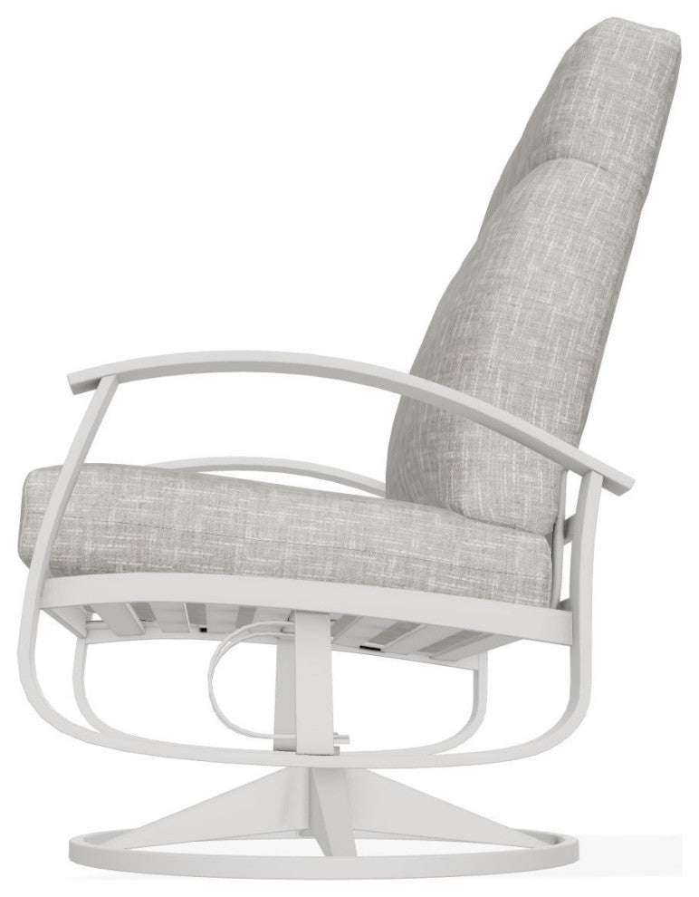 Belle Isle Cushion Deep Seat Outdoor Swivel Rocker, Hither Pewter/Snow