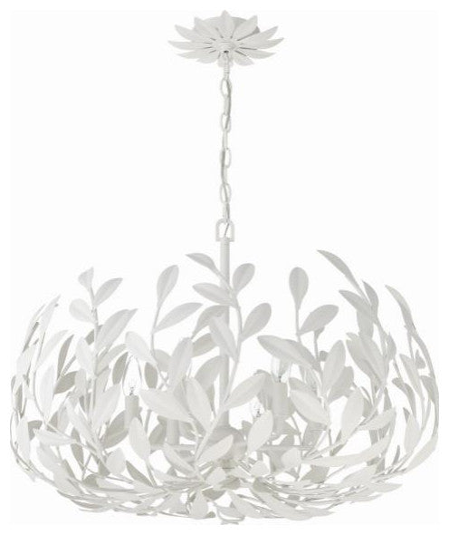 Crystorama 533-SA Broche, 6-Light Chandelier, 19"Hx27"W
