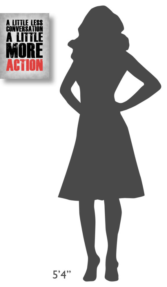 "A Little More Action Poster Grey" Fine Art Print