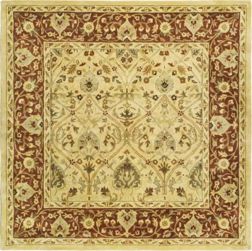 Safavieh Persian Legend Pl819D Rug, Ivory/Rust, 6'0"x6'0" Square