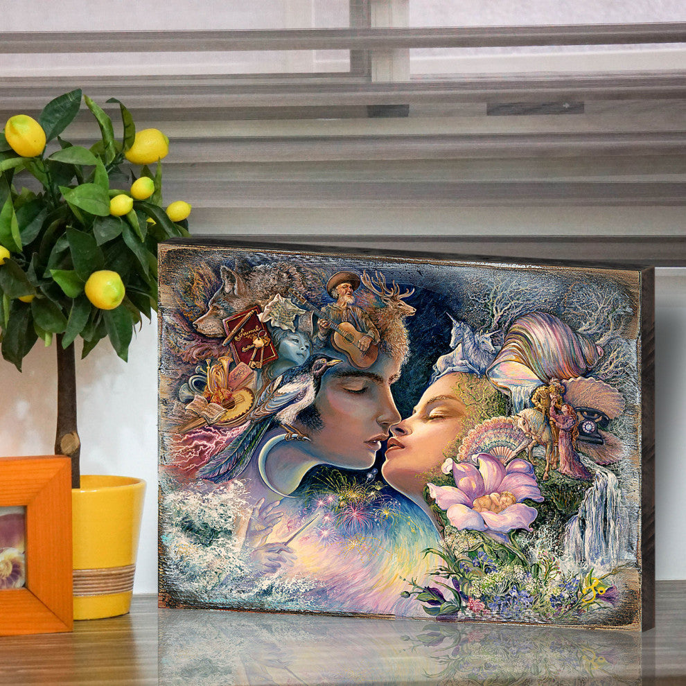 prelude to a kiss Wall and Table Top Wooden Decor, 24x18