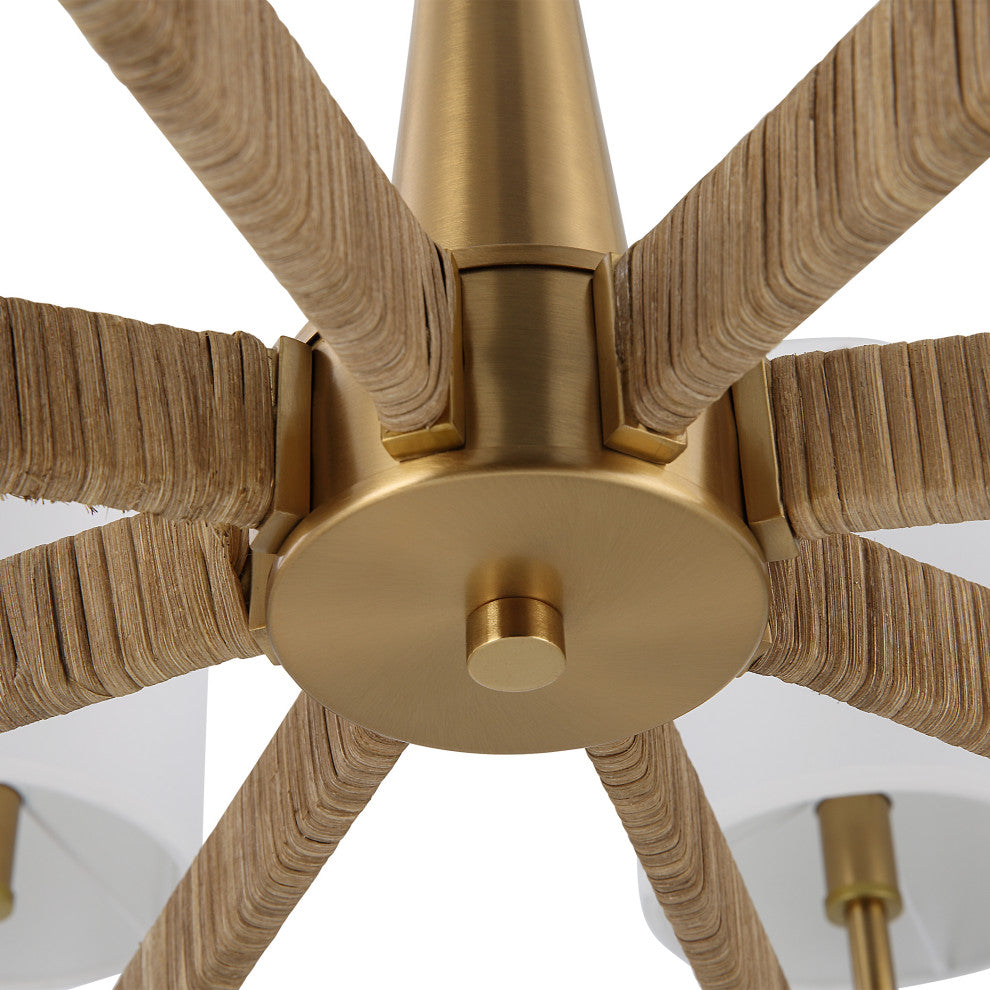 Uttermost 21372 Lautoka Rattan 8 Light Chandelier