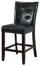 Benzara BM166660 Wood & Polyurethane High Chair, Black & Brown, Set of 2