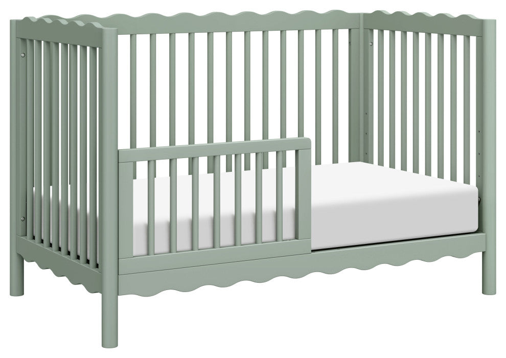 Swell 4-in-1 Convertible Crib With Toddler Bed Conversion Kit, Light Sage