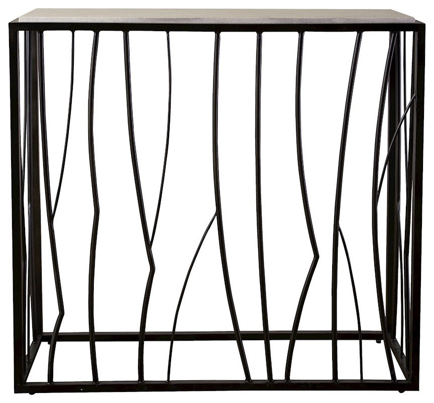 Uttermost Reed Travertine Console Table, 25104