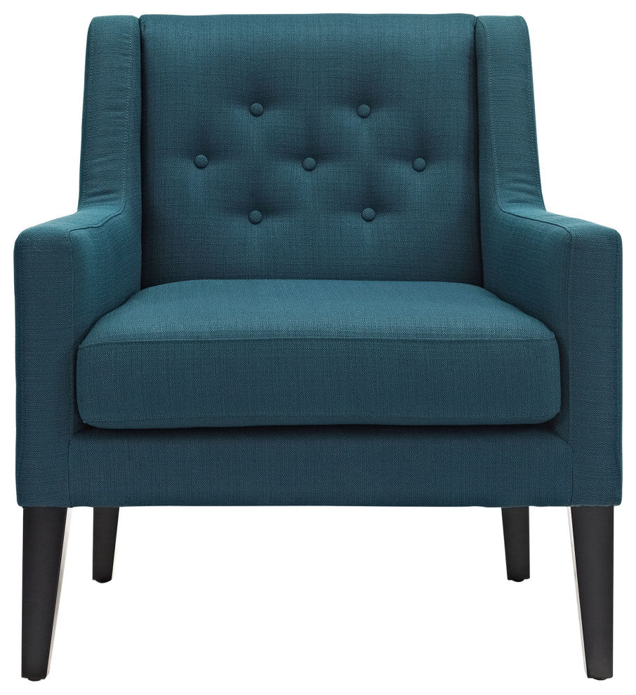 Earnest Upholstered Fabric Armchair, Azure
