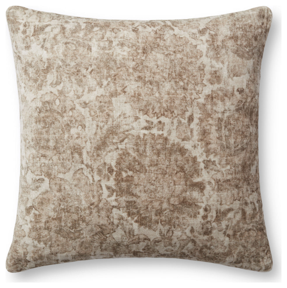 Loloi PLL0104 Natural 22'' x 22'' Cover, Down Pillow