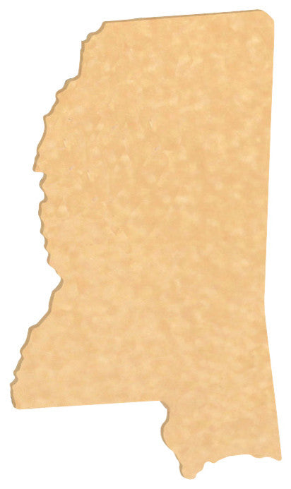 State Shaped Cutting Boards, Black Richlite, Mississippi