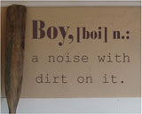 Boy Definition Wall Decal, 16", Black