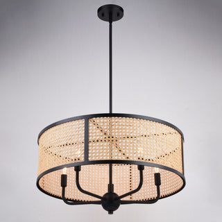 Berens 24" 5 Light Pendant Matte Black