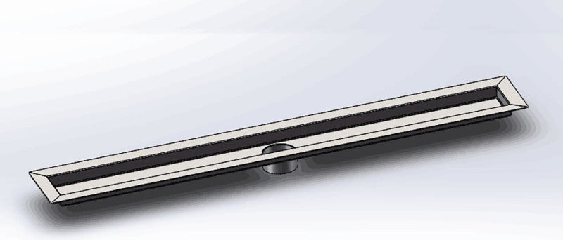 Serene Drains Invisible Slim Linear Drain Design, 16 Inch