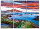 "Colorful Giollonardo Beach Sunset" Metal Wall Art, 3 Panels, 36"x28"